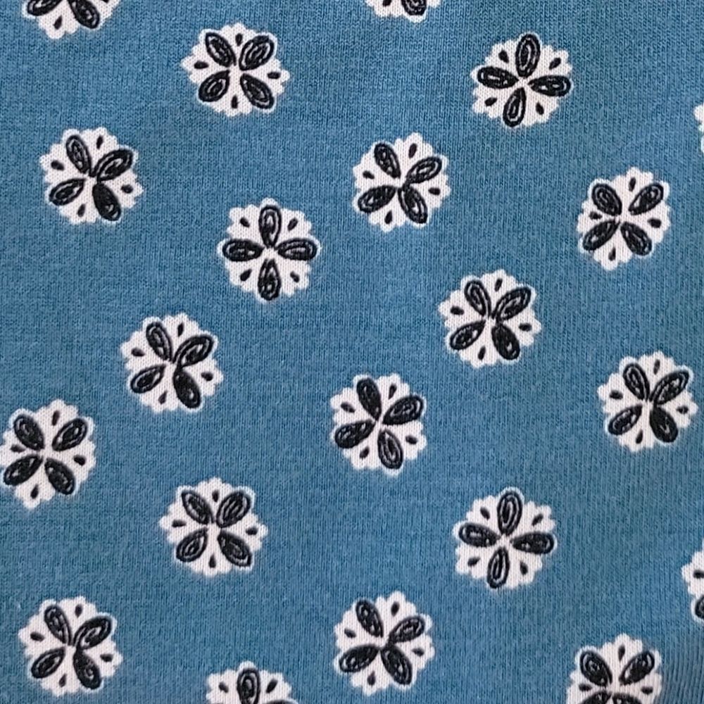 Ann Taylor LOFT Teal Roundneck Print Sleeveless Midi Length Dress - Picture 8 of 12